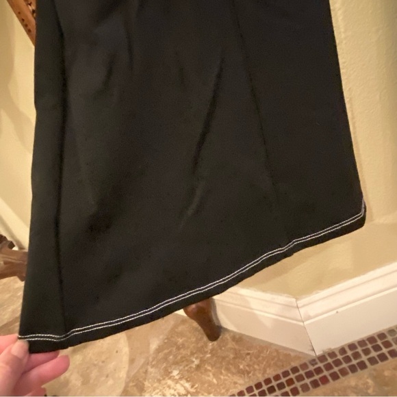 ZARA Women Black Flared Bell Bottom Stretchy Pants Size Small - Picture 4 of 9